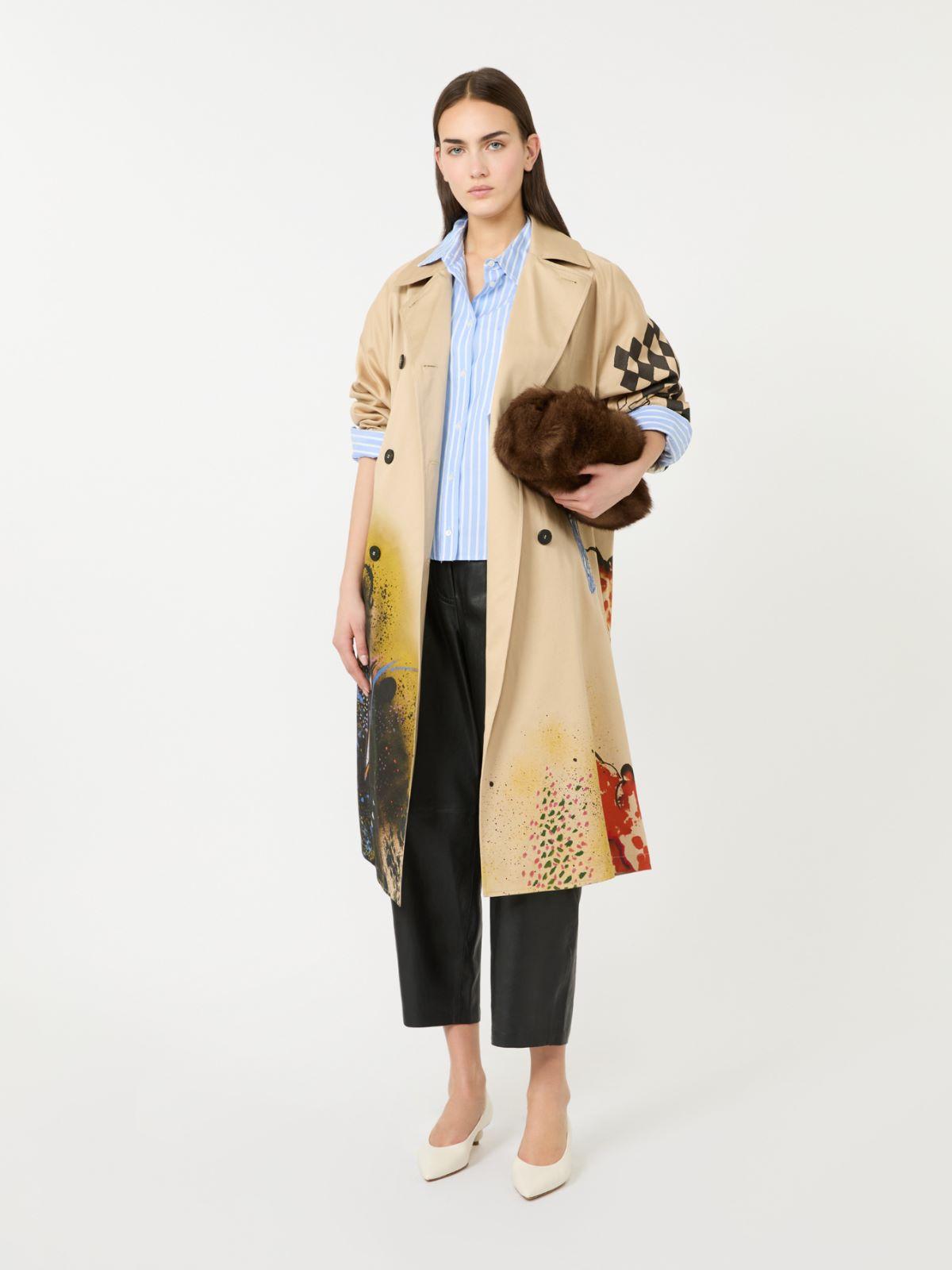 Trench coat in patterned water-repellent gabardine by MAX MARA