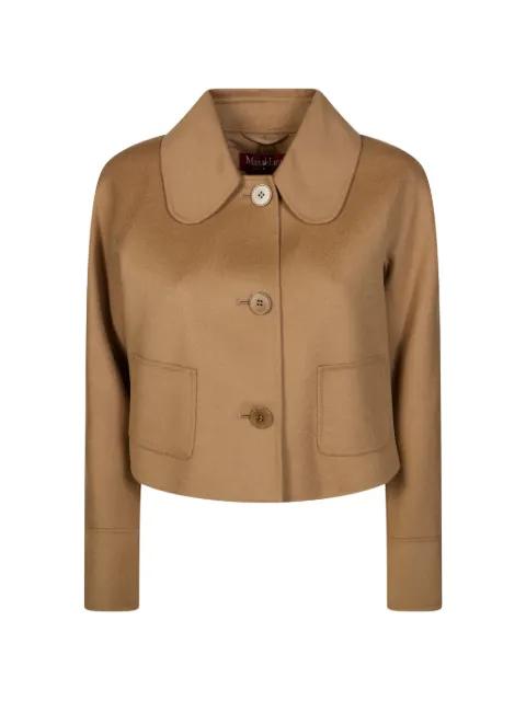 Triumph button-up collared cropped jacket by MAX MARA