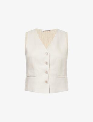 V-Neck Cable-Knit Linen Vest by MAX MARA