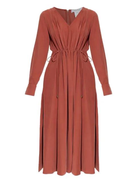 V-neck tie midi dress by MAX MARA