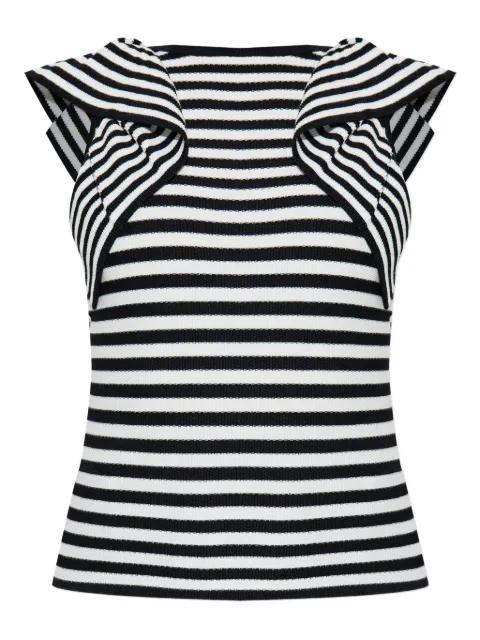 Vieste striped ruffled top by MAX MARA