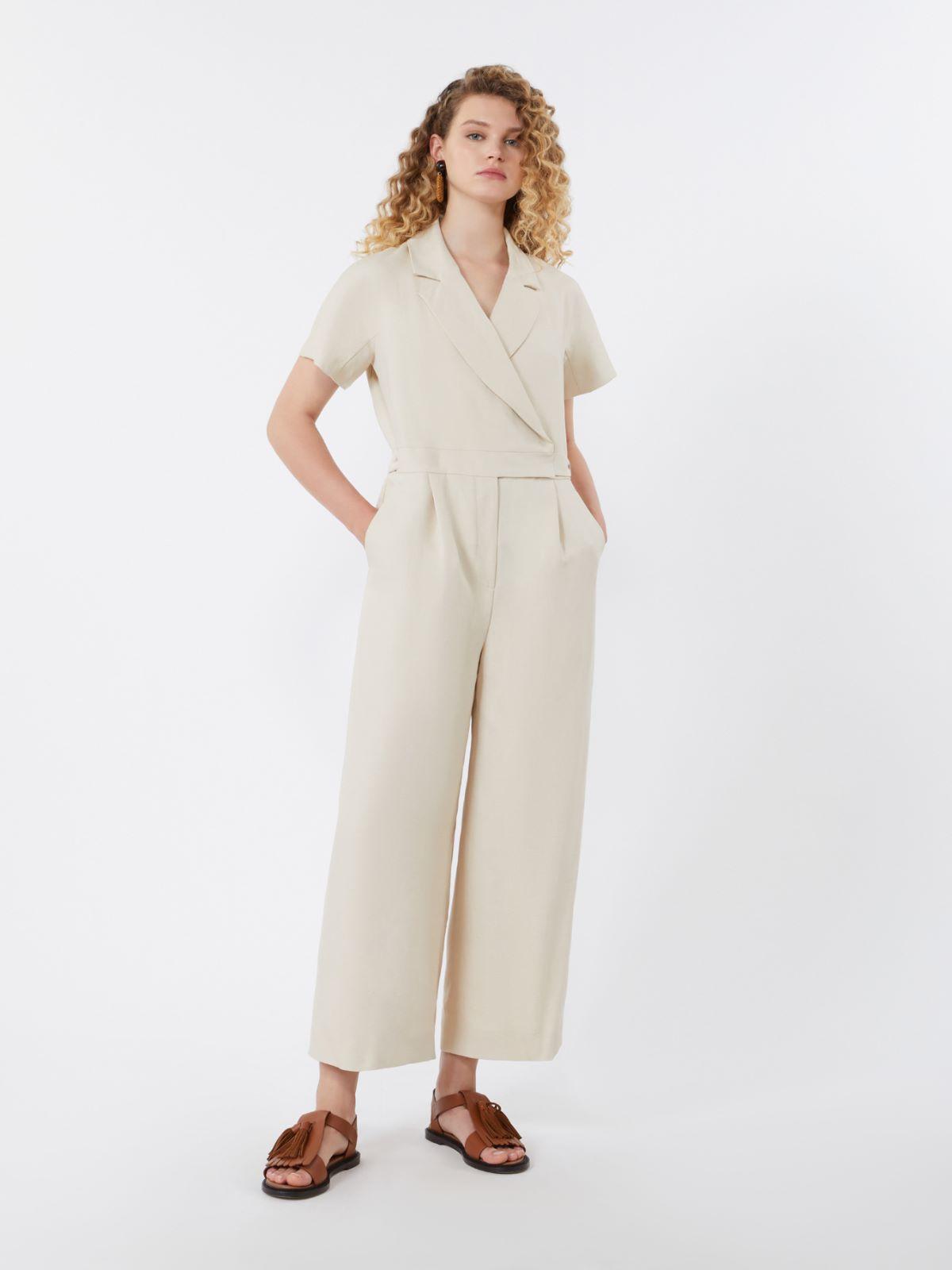 Viscose and linen batavia jumpsuit by MAX MARA