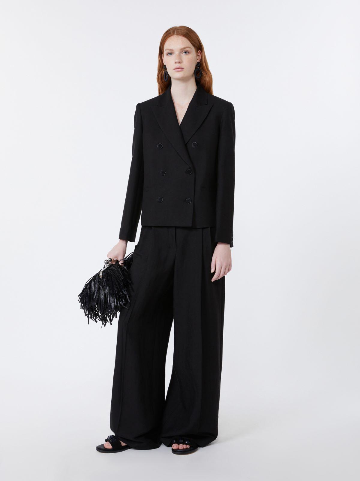 Viscose and linen wide-leg trousers by MAX MARA