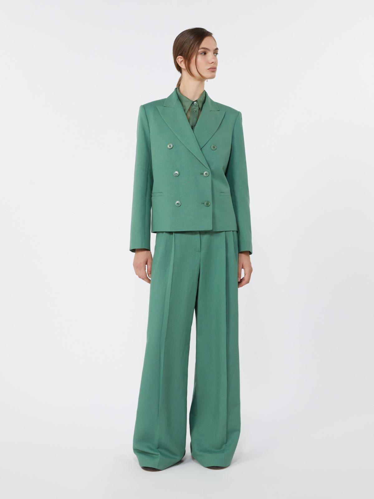 Viscose and linen wide-leg trousers by MAX MARA