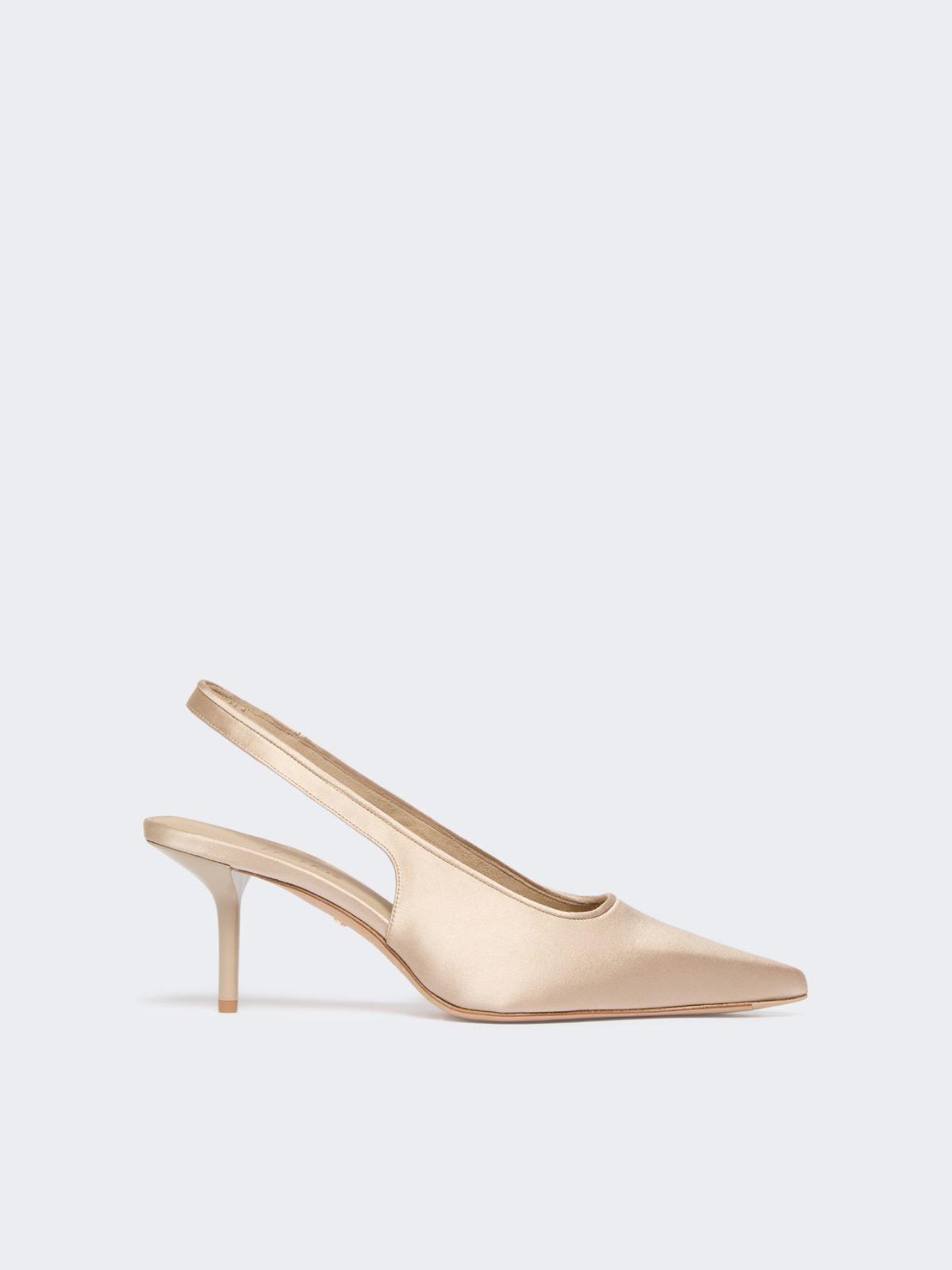 Viscose and silk satin slingbacks by MAX MARA