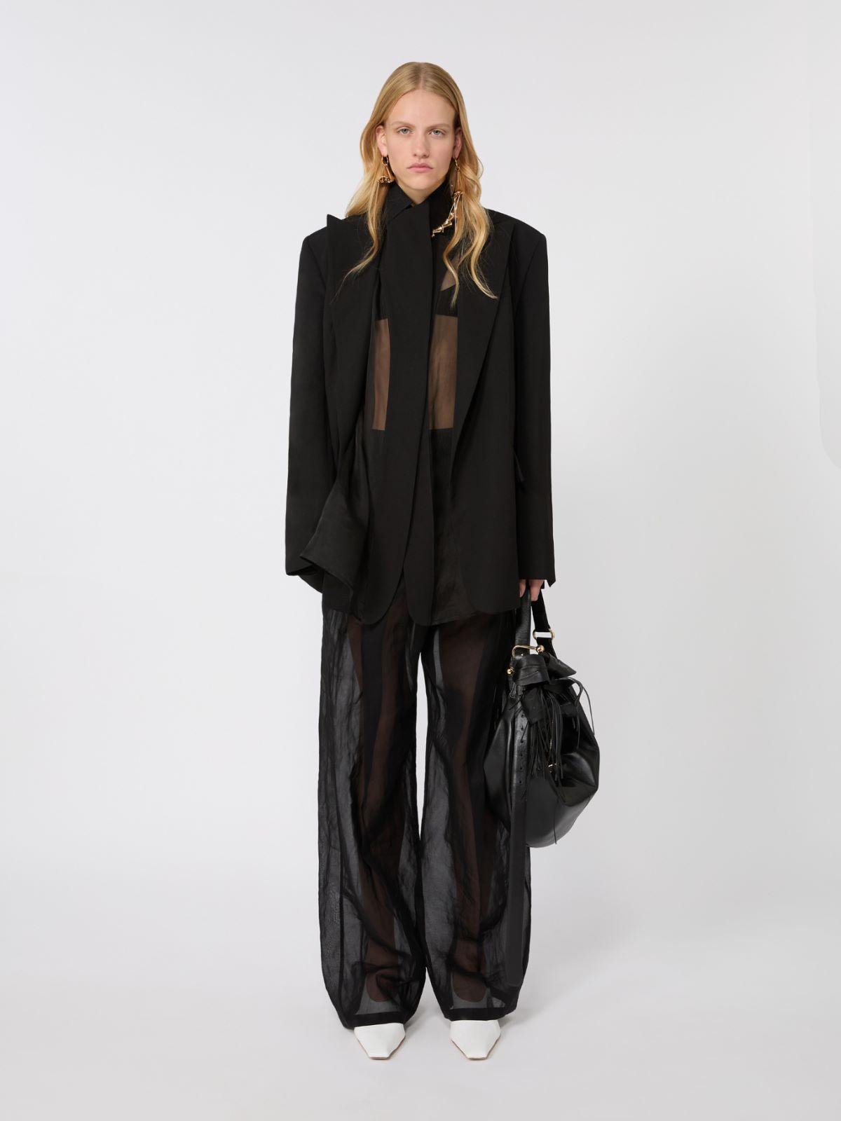 Viscose-blend double-collar blazer by MAX MARA