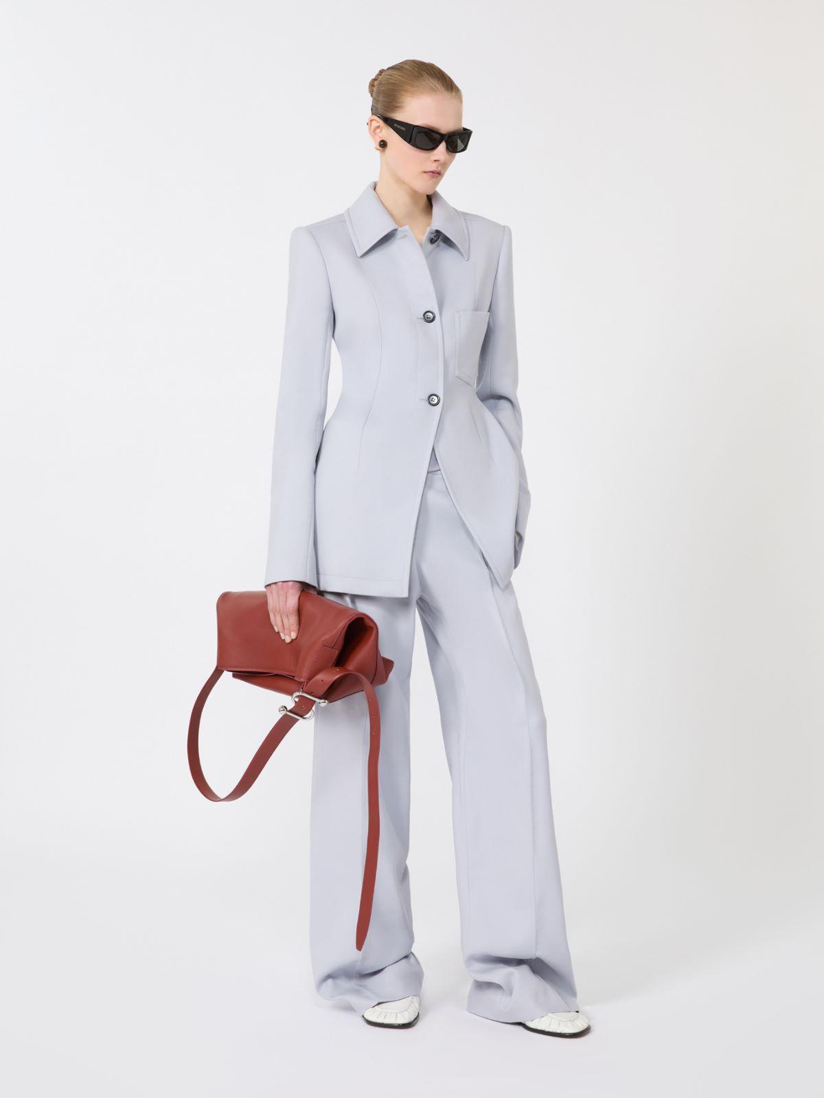 Viscose-blend gabardine yoke-detail trousers by MAX MARA