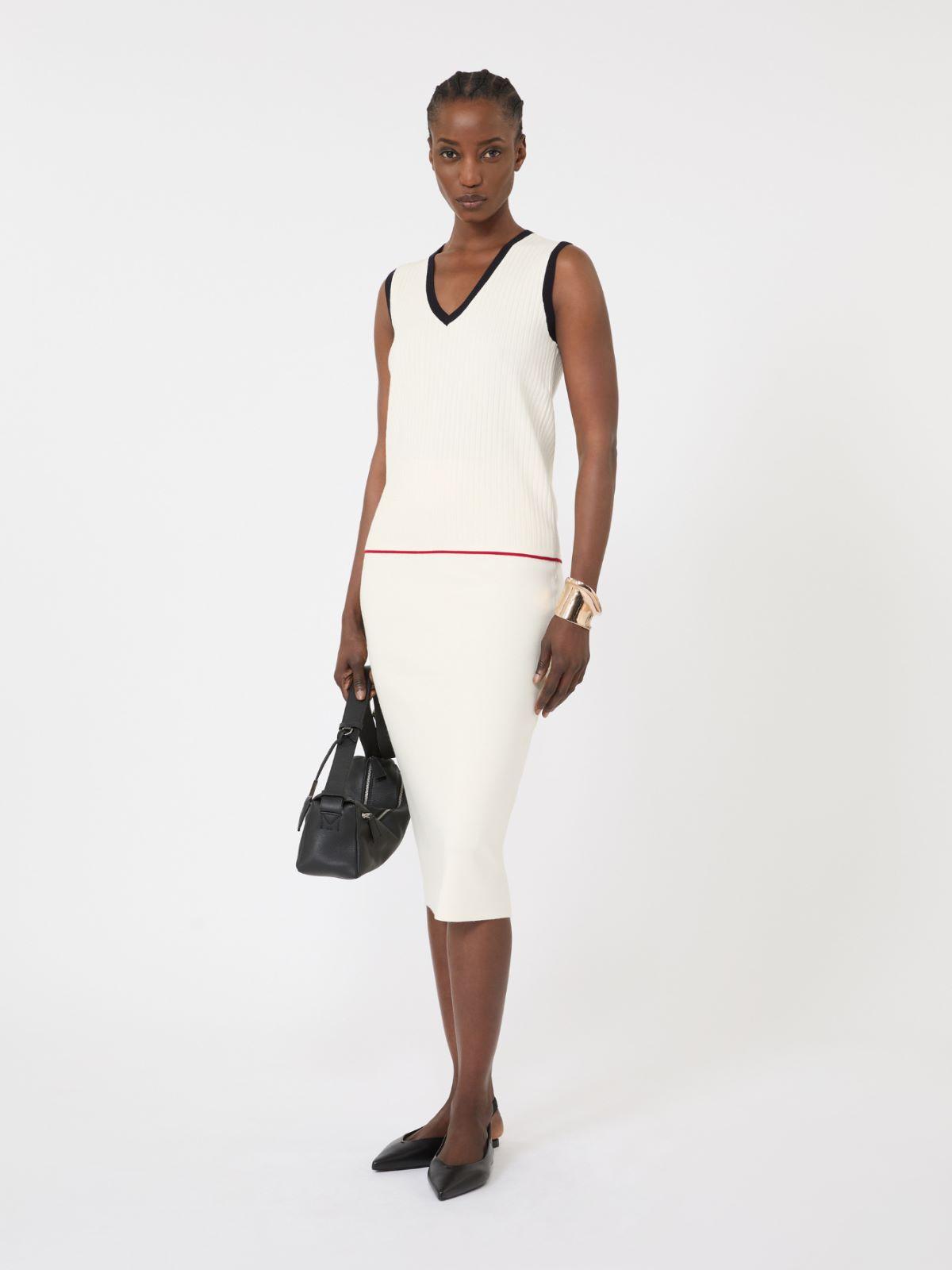 Viscose-blend yarn tank top by MAX MARA