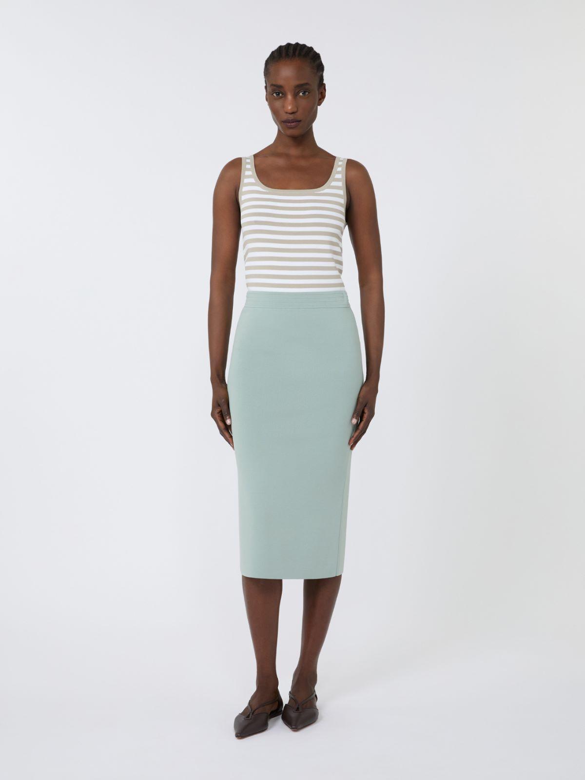 Viscose crêpe yarn sleeveless jumper by MAX MARA