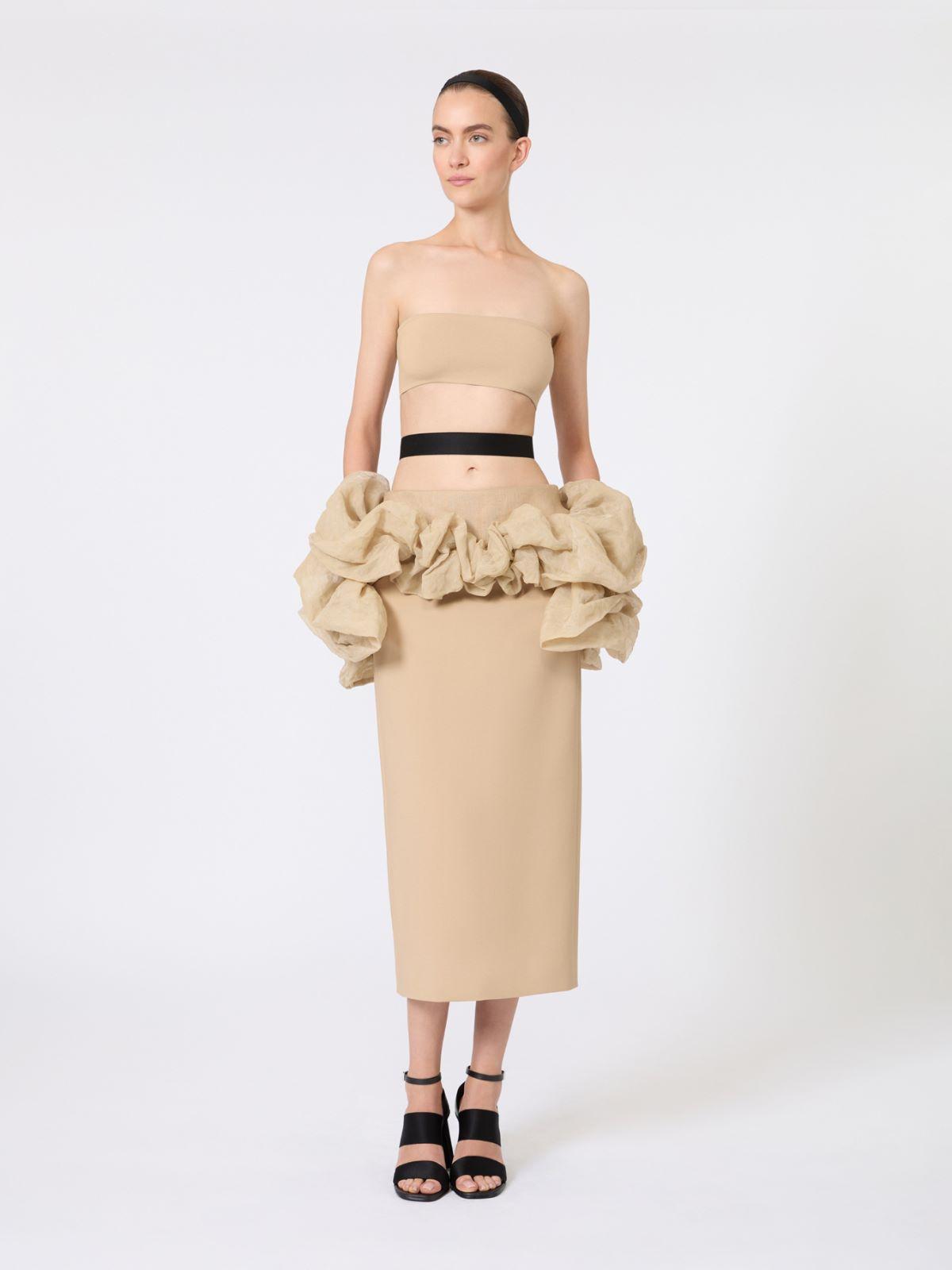 Viscose jersey midi skirt with ruffles by MAX MARA
