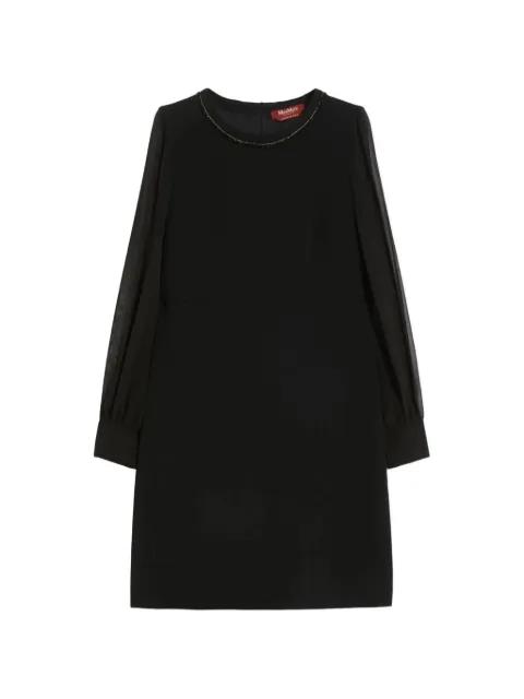 Volto beaded-neck sheer-sleeve dress by MAX MARA