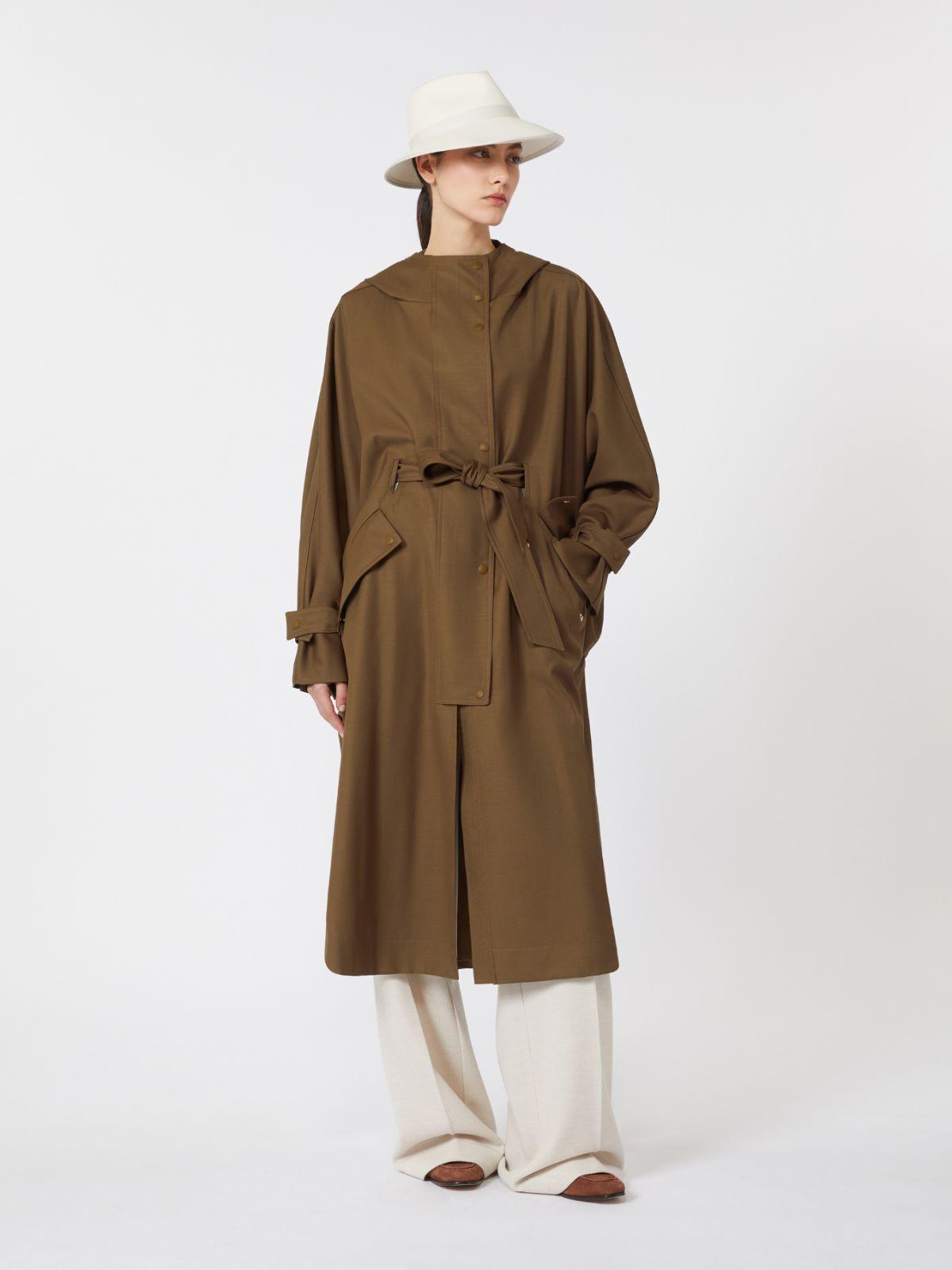 Water-repellent wool gabardine duster coat by MAX MARA