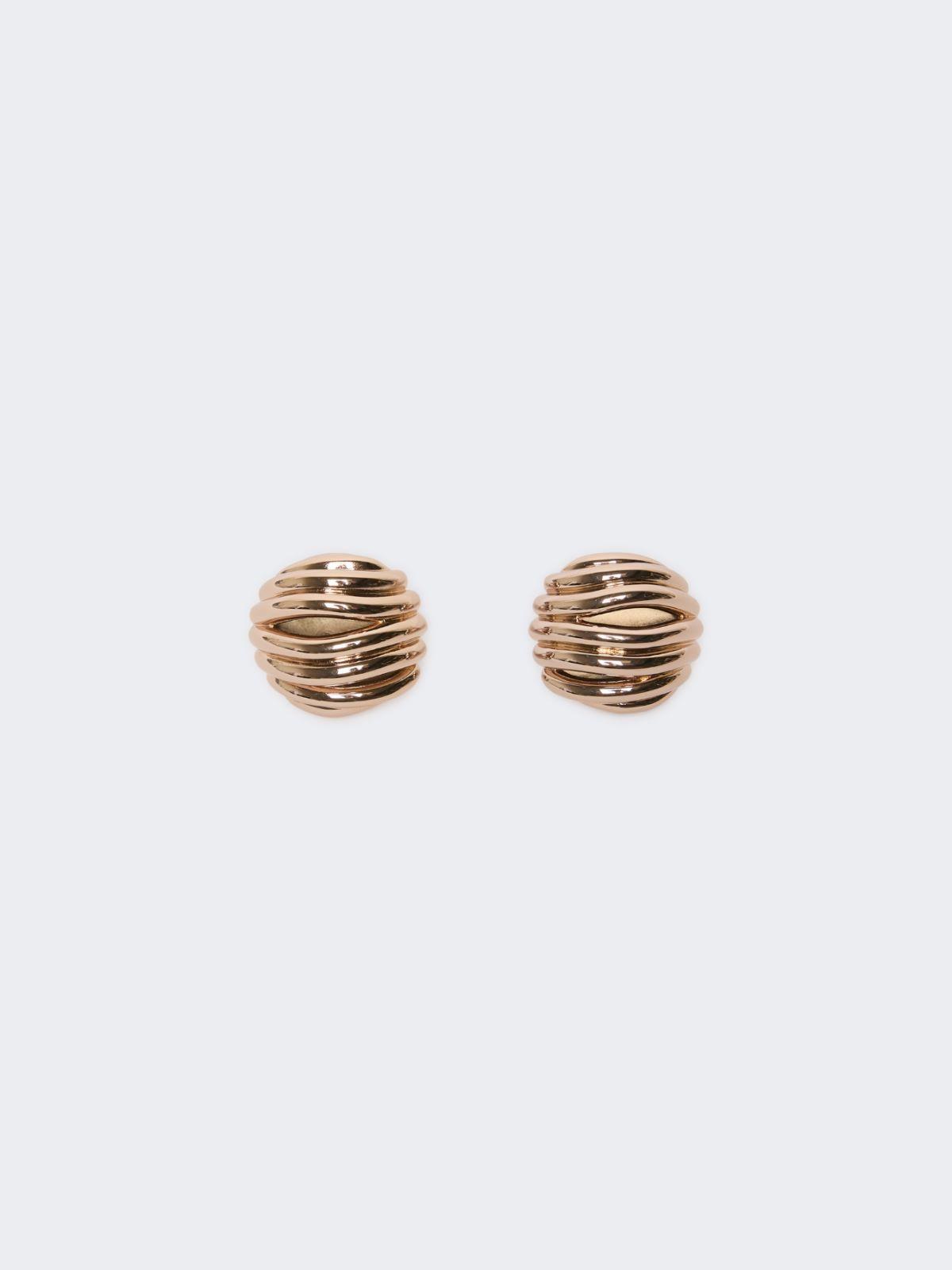 Wavy metal earrings by MAX MARA