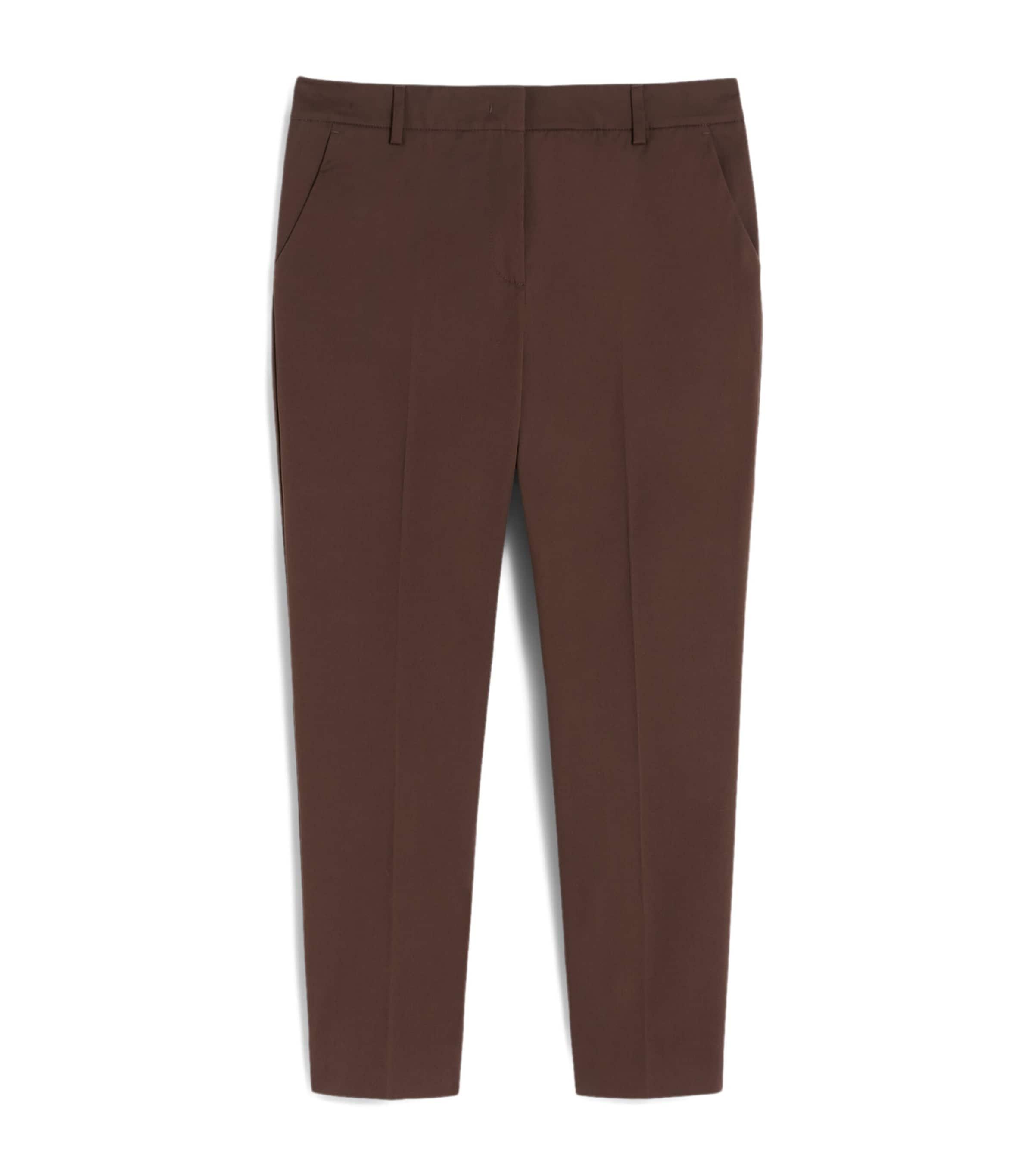 Weekend Max Mara Cotton-Blend Cropped Slim Trousers by MAX MARA