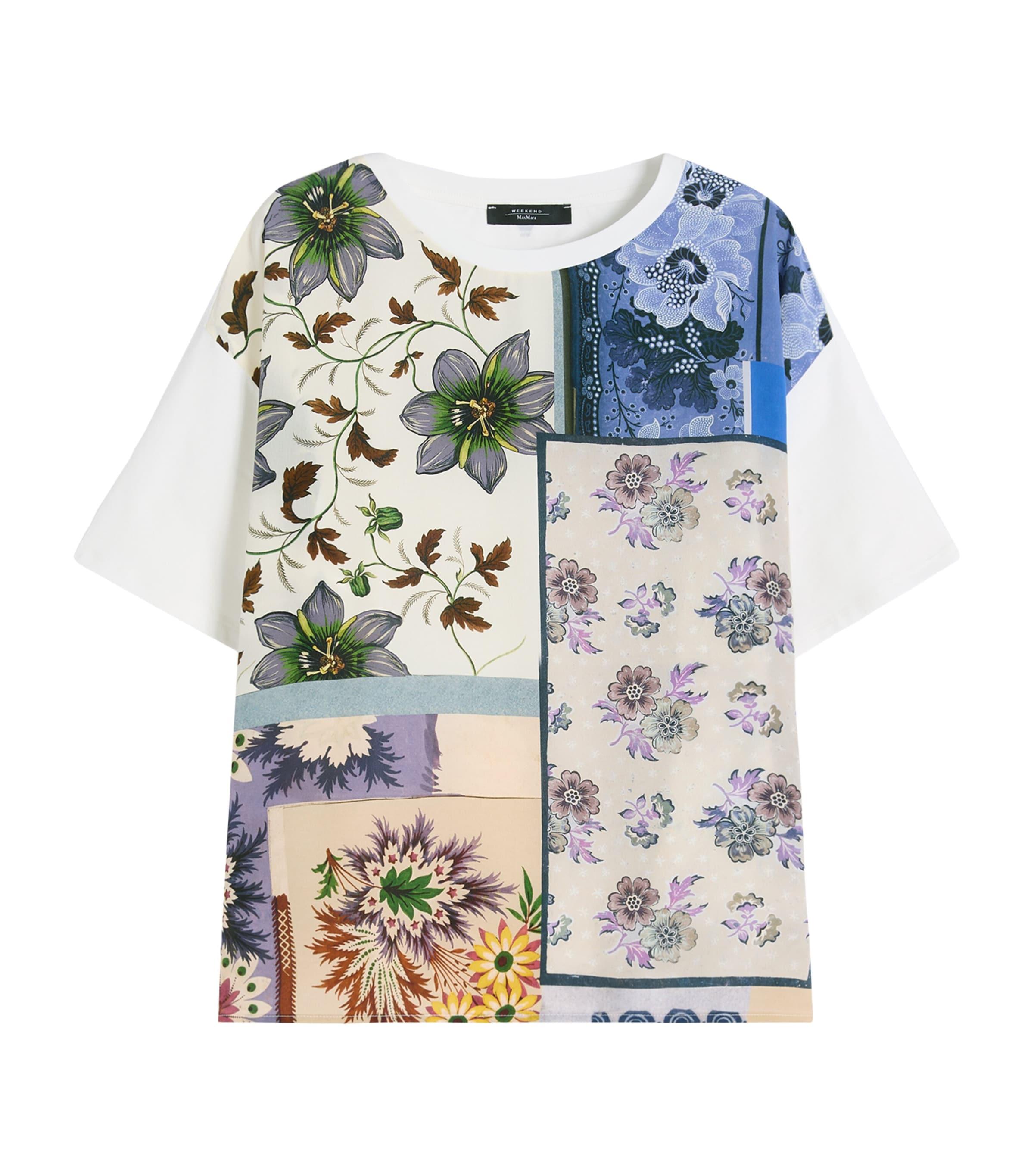 Weekend Max Mara Cotton-Silk Floral T-Shirt by MAX MARA