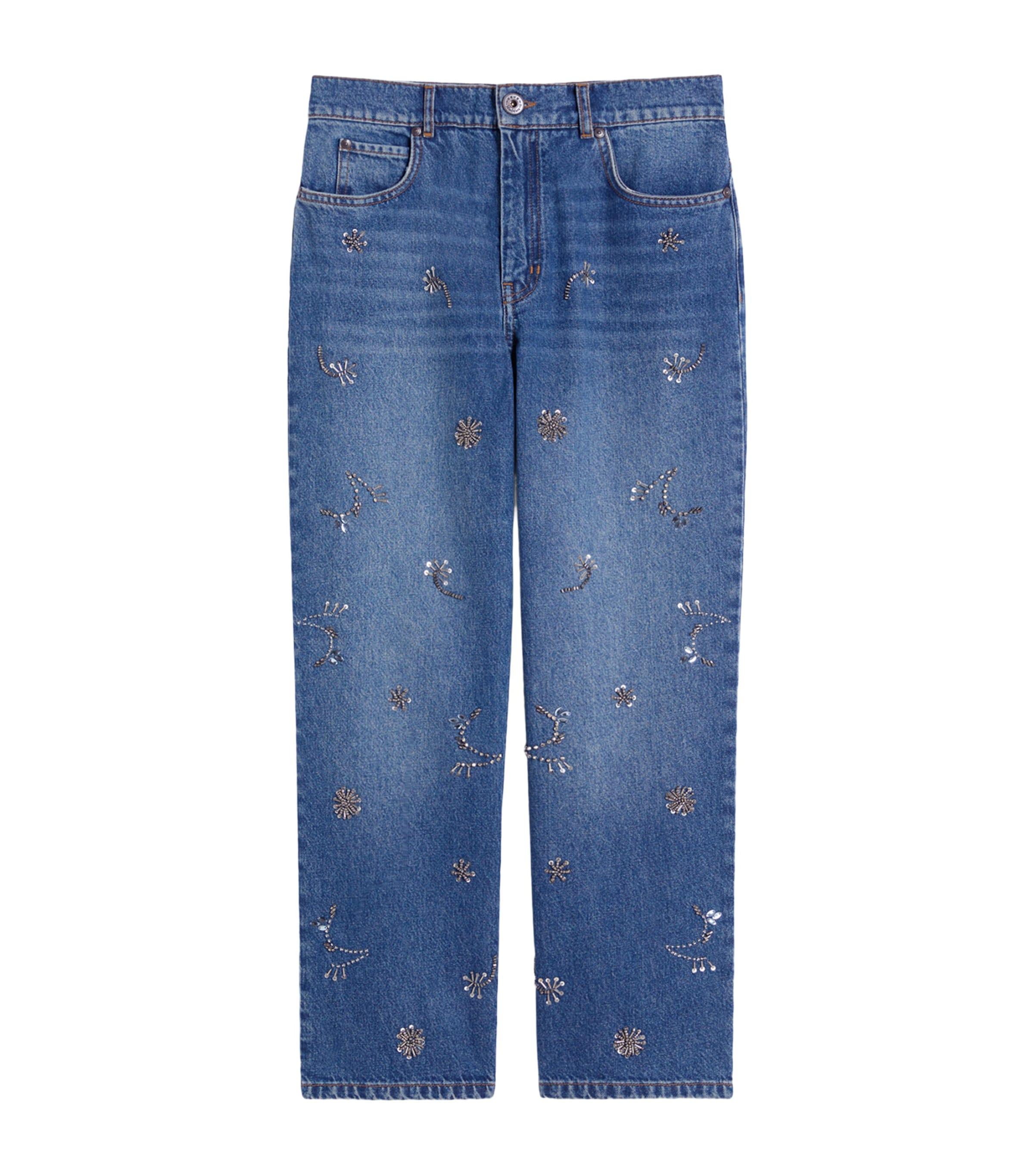 Weekend Max Mara Embellished Straight Cropped Jeans by MAX MARA