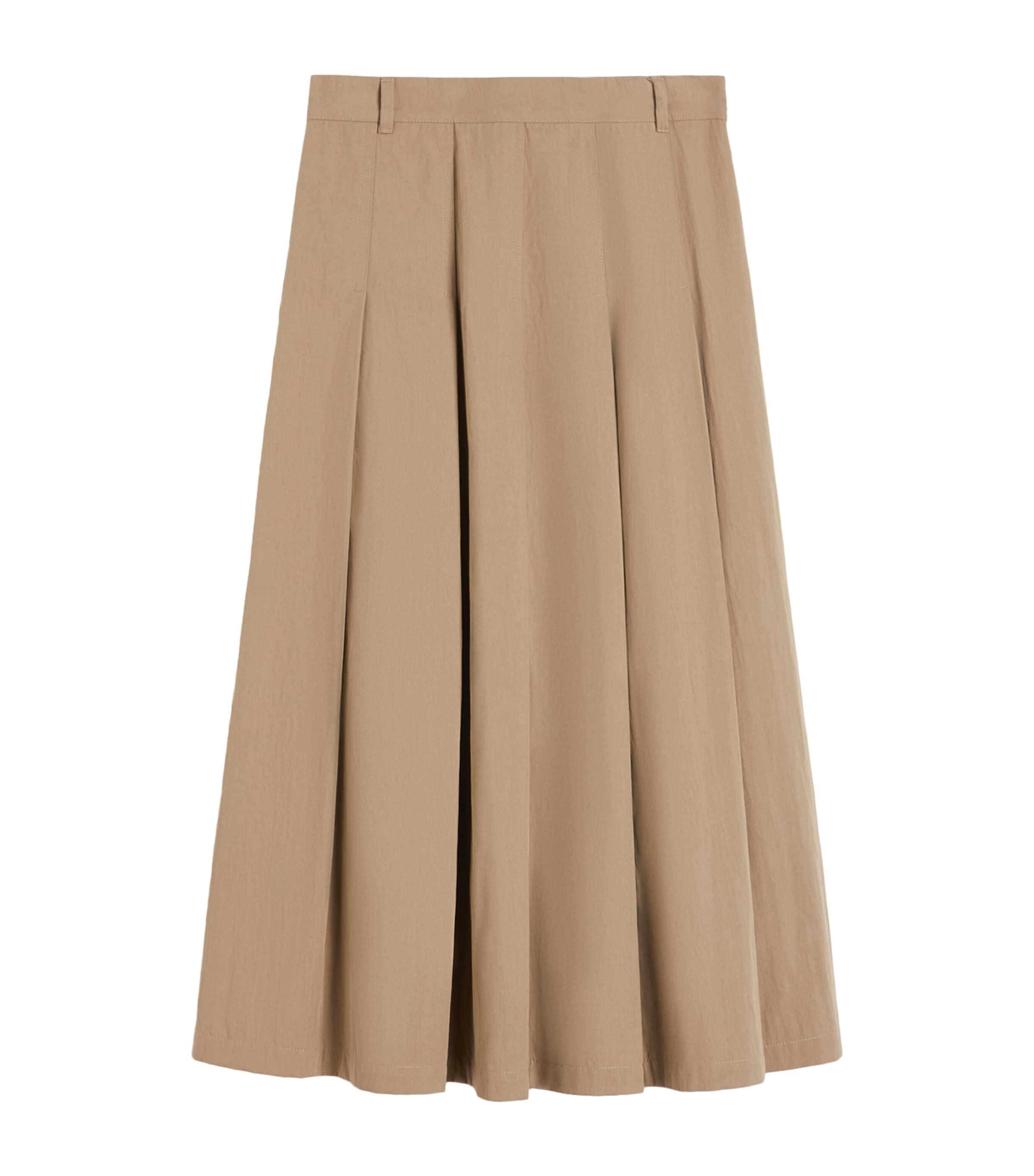 Weekend Max Mara Gabardine Pleated Maxi Skirt by MAX MARA