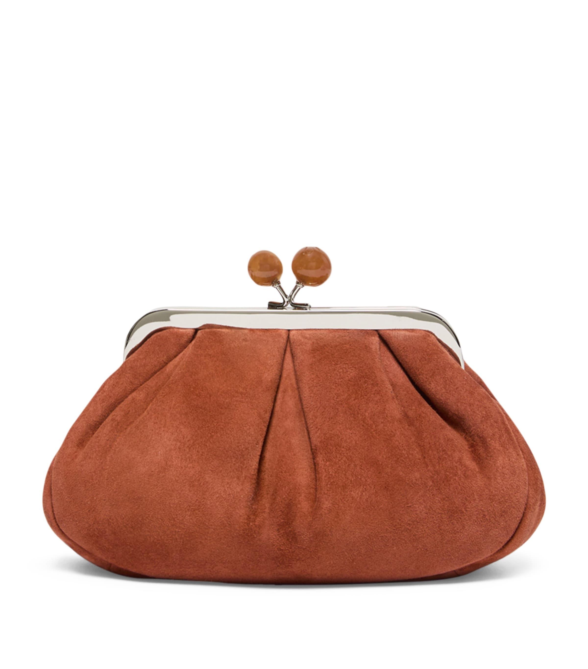 Weekend Max Mara Suede Leather Pasticcino Clutch Bag by MAX MARA