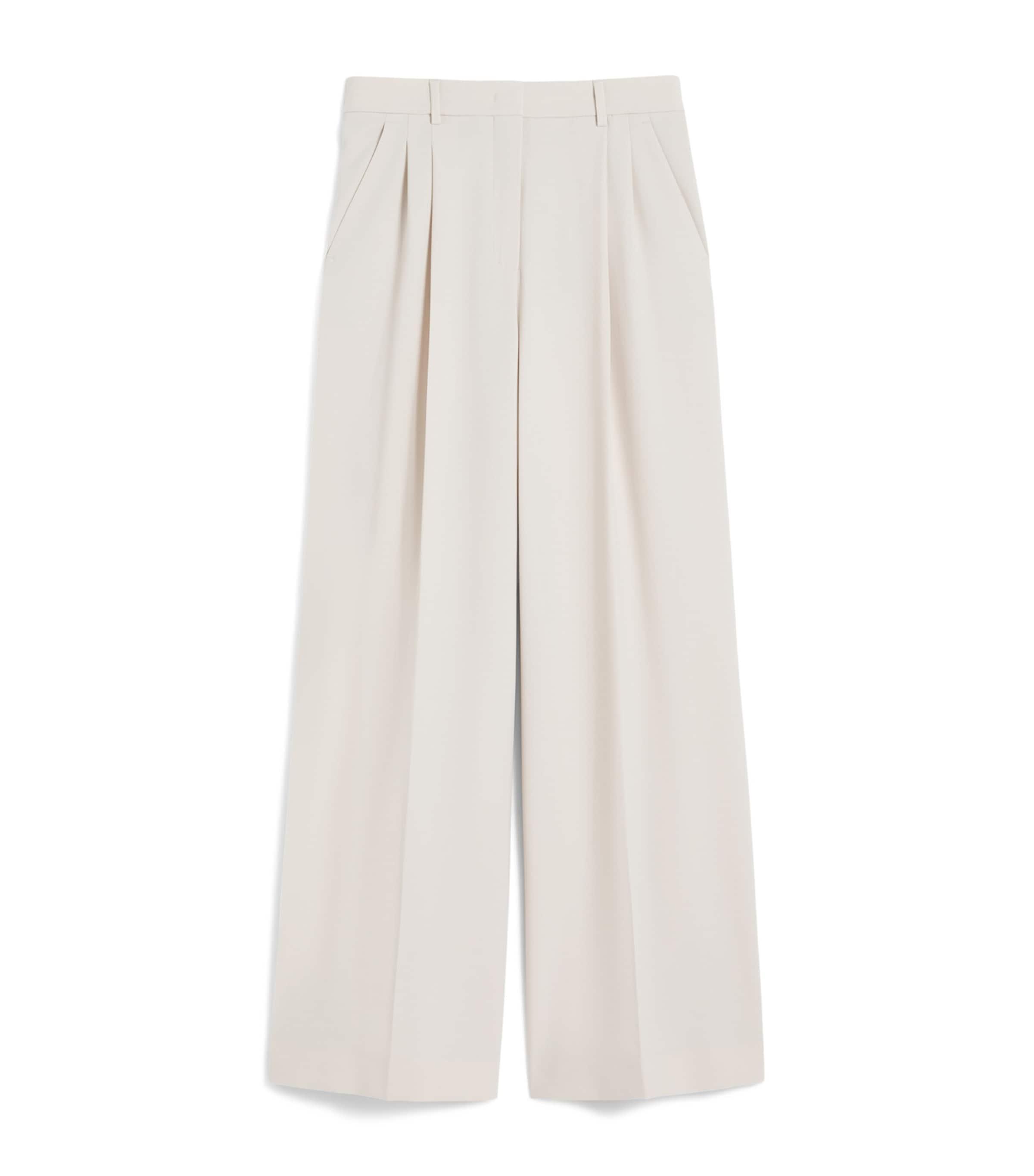 Weekend Max Mara Virgin Wool Wide-Leg Trousers by MAX MARA