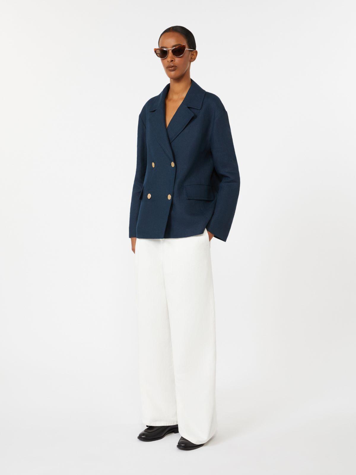 Wide-fit cotton and linen trousers by MAX MARA