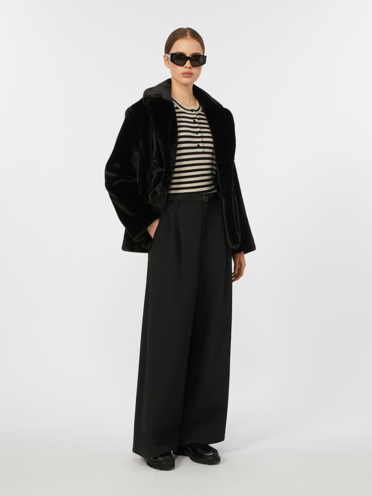 Wide-fit stretch gabardine trousers by MAX MARA