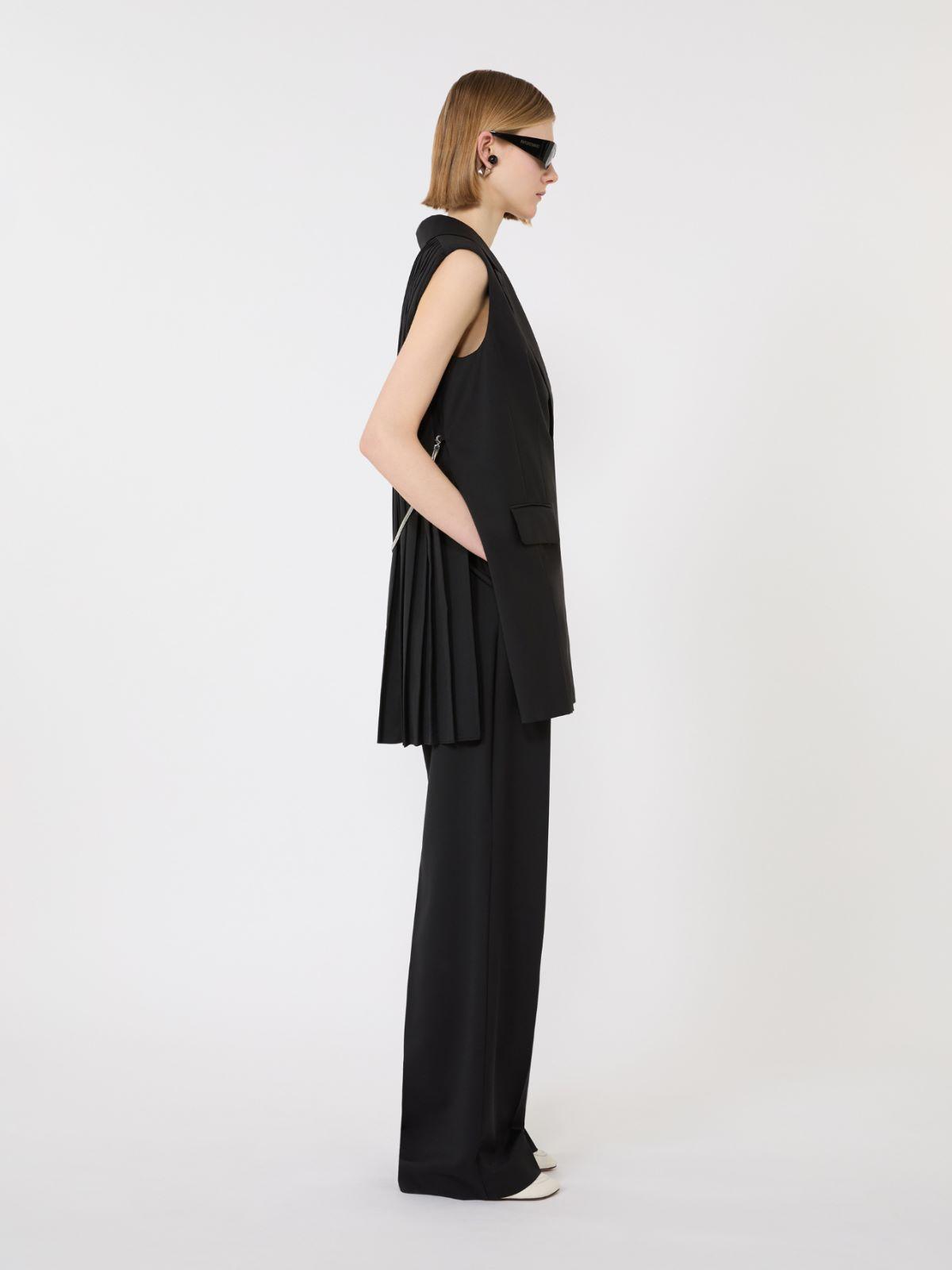 Wide-fit stretch wool gabardine trousers by MAX MARA