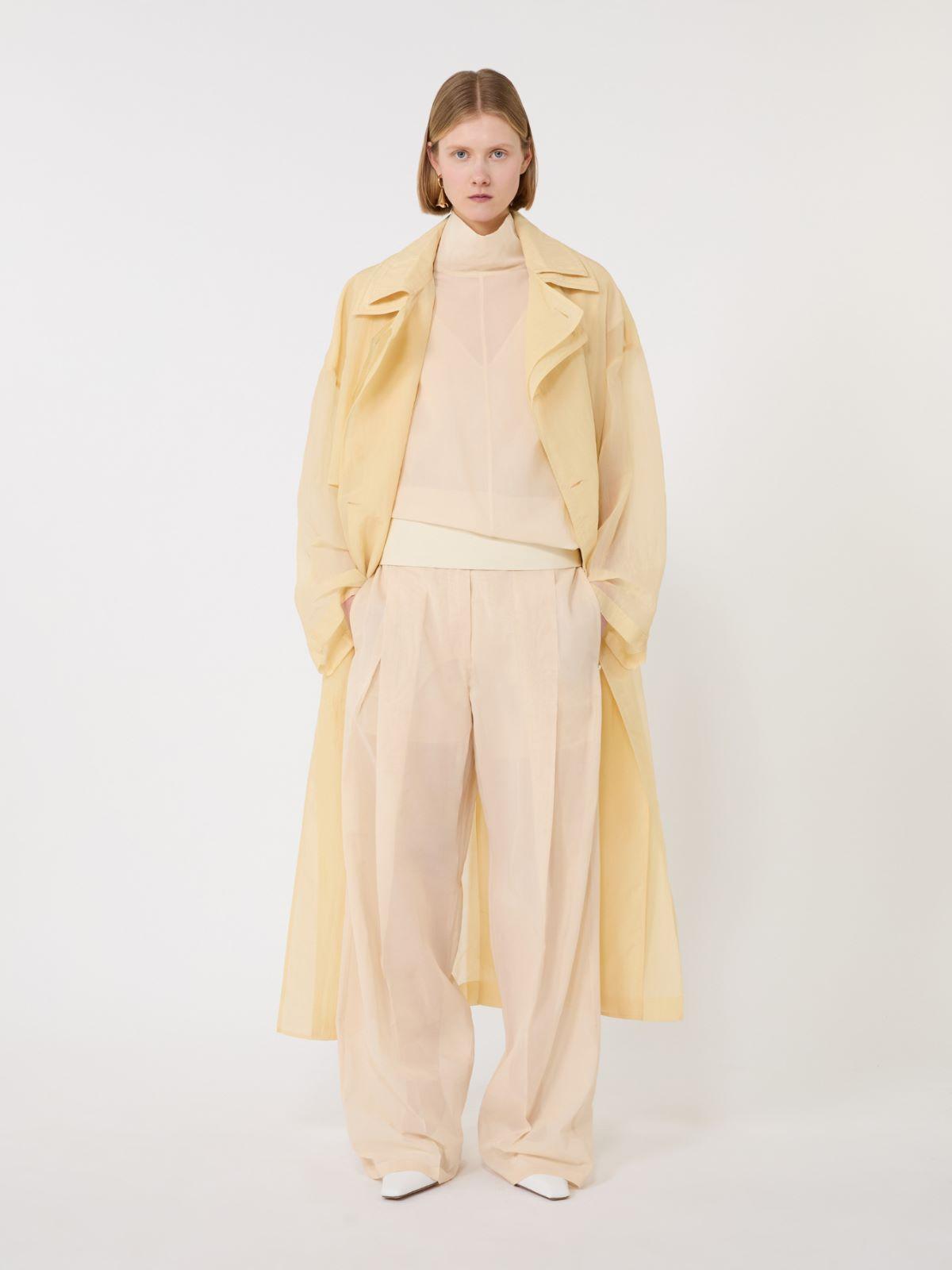 Wide-fit trousers in organza-feel cotton voile by MAX MARA