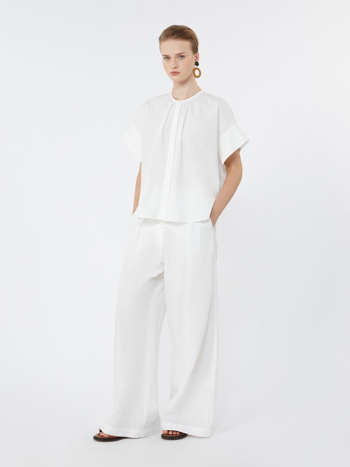 Wide-leg cotton poplin trousers by MAX MARA