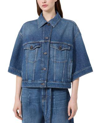 WkdLiuti Elbow Sleeve Denim Jacket by MAX MARA