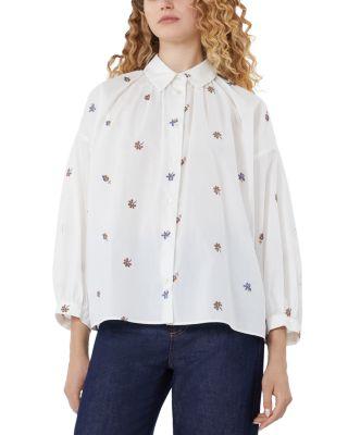 Wkdbutterfly Embroidered Poplin Shirt by MAX MARA