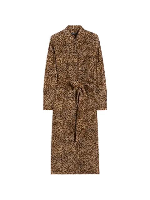 Wkddolmen leopard-print tie-waist midi dress by MAX MARA