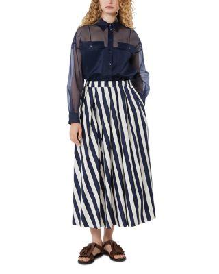 Wkduomo Pleated Poplin Skirt by MAX MARA