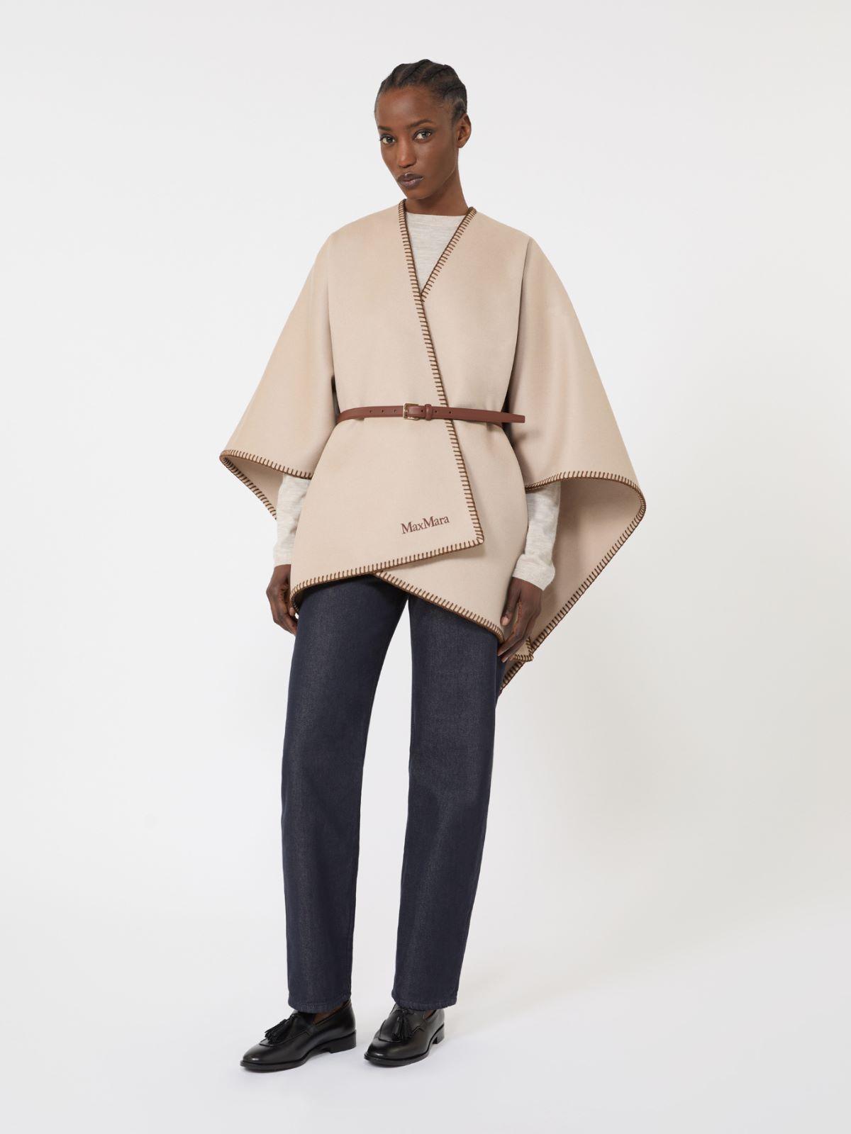 Wool cape with belt by MAX MARA