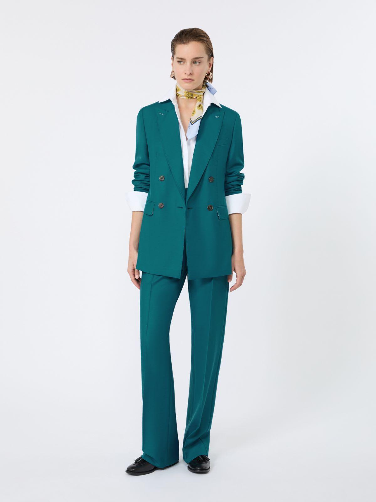 Wool, mohair and silk double-breasted blazer by MAX MARA