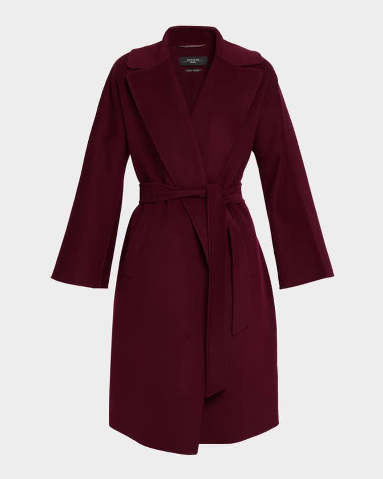 Wrap-Front Virgin Wool Coat by MAX MARA