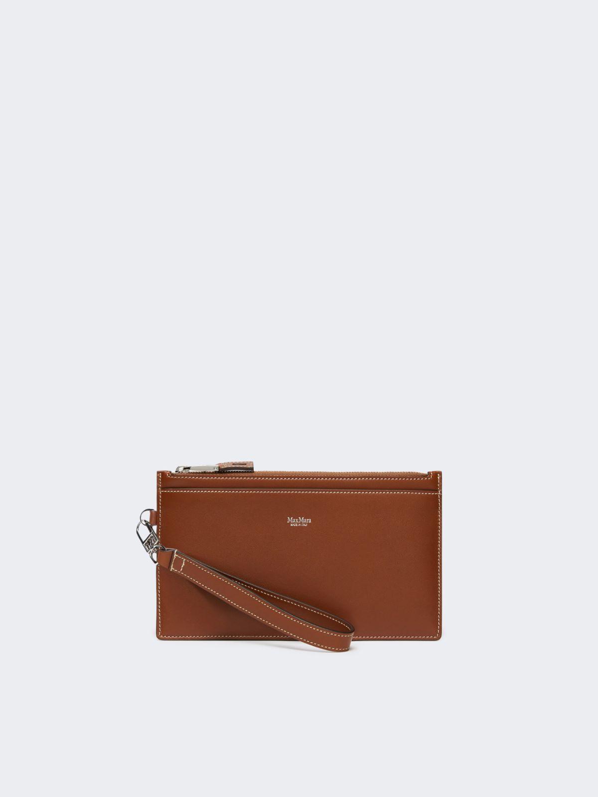 Wrist-strap leather pouch by MAX MARA