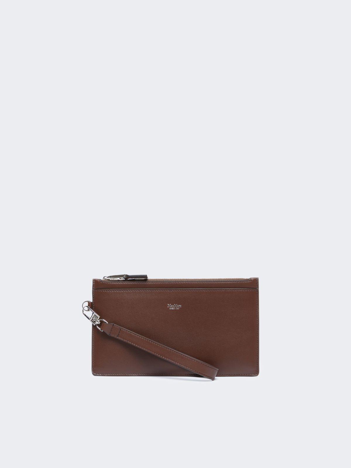 Wrist-strap leather pouch by MAX MARA