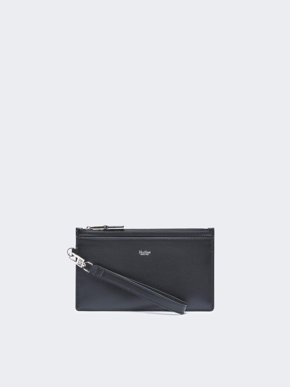 Wrist-strap leather pouch by MAX MARA