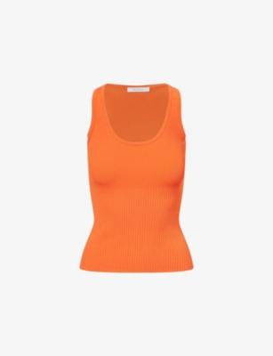 Yarn Sleeveless Ribbed-Knit Top by MAX MARA