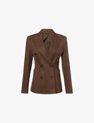 Zulma Peak-Lapels Cotton-Blend Blazer by MAX MARA