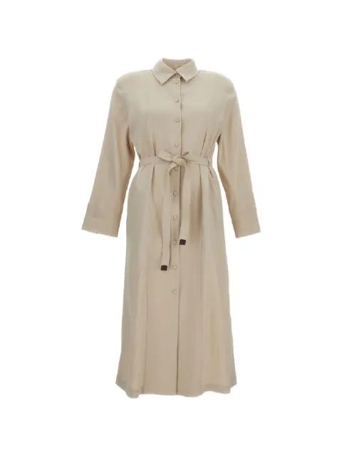 belted button-down dress by MAX MARA