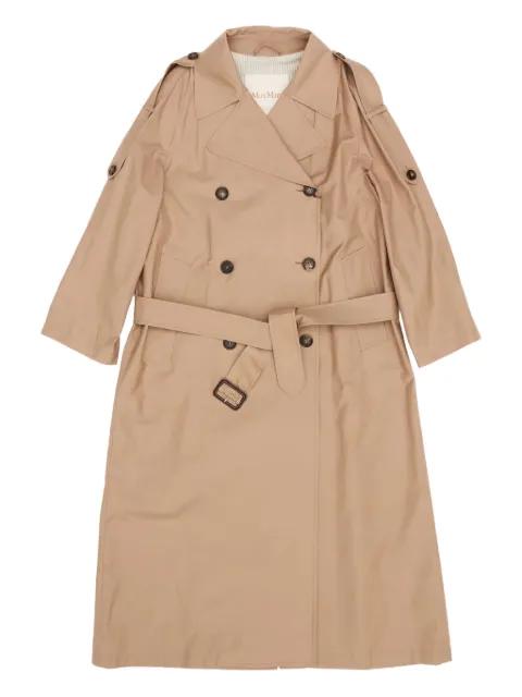 belted buttoned coat by MAX MARA