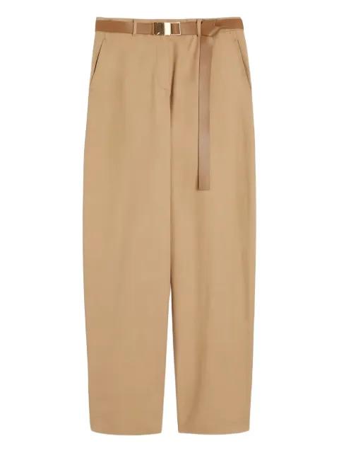 belted cotton trousers by MAX MARA