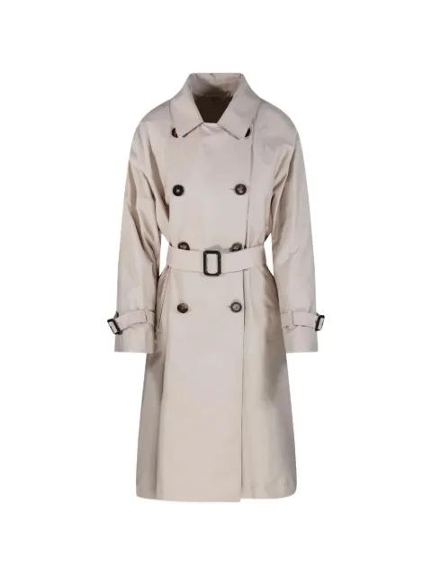 belted double-breasted coat by MAX MARA