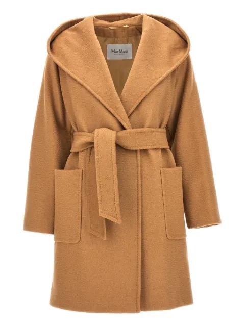 belted-fastening coat by MAX MARA