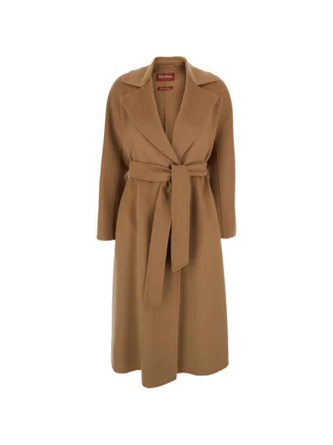 belted kimono-sleeve coat by MAX MARA