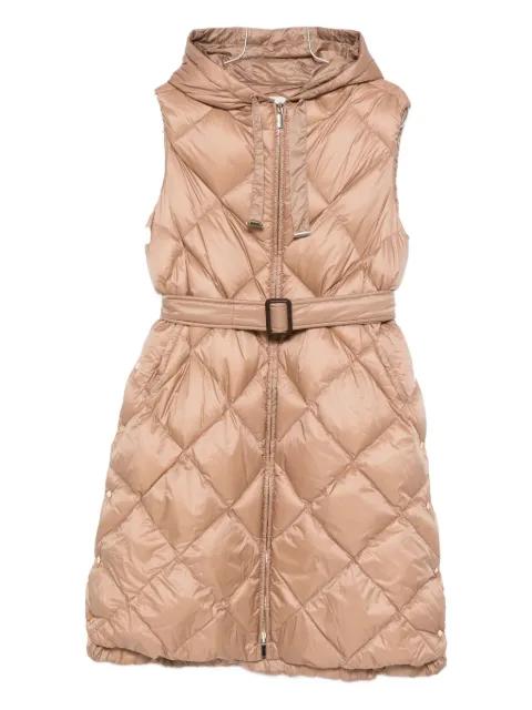 belted quilted coat by MAX MARA