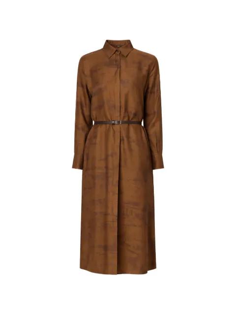 belted shirt midi dress by MAX MARA