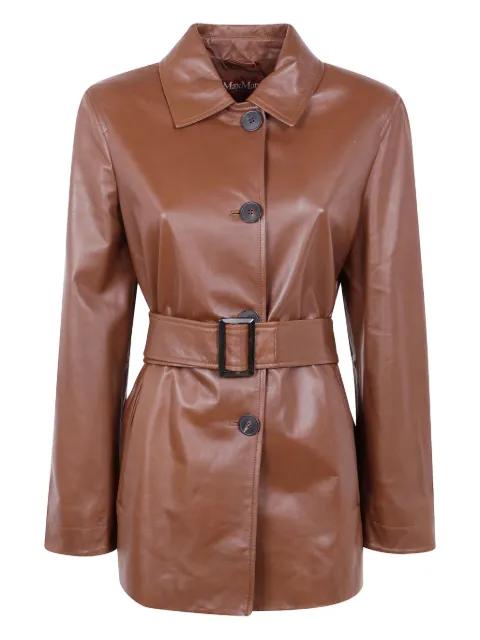 belted single-breasted jacket by MAX MARA