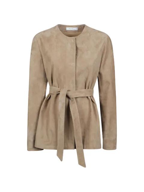 belted suede jacket by MAX MARA